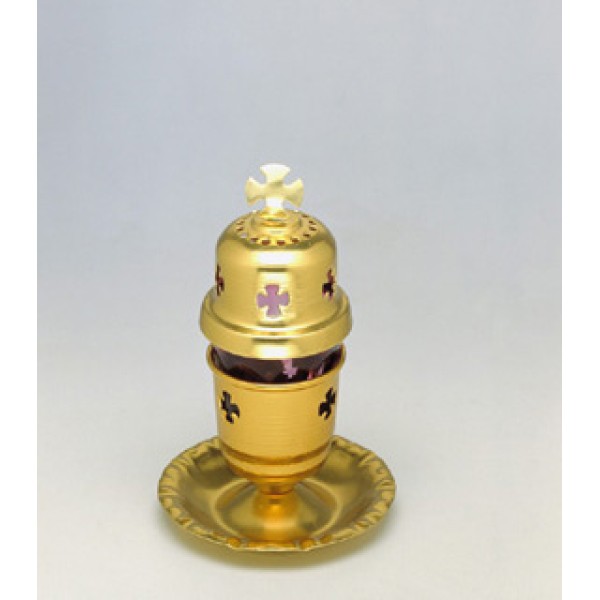Αluminum oil lamp with cross Church products